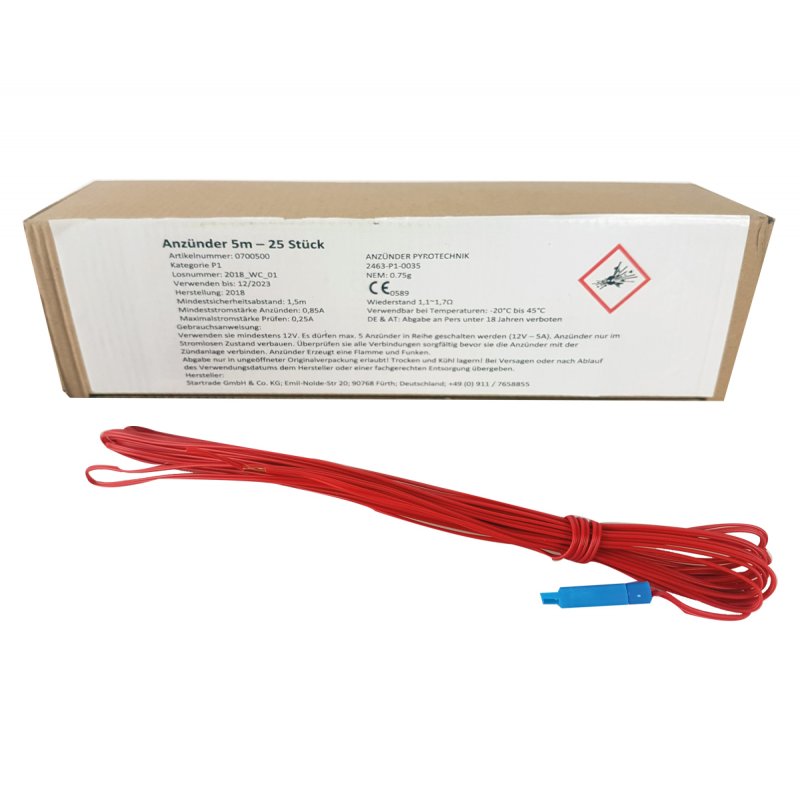 Anzünder 5,0m (rot)